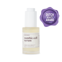 een potje Zombie Cell Serum met de Dutch Beauty Award sticker 